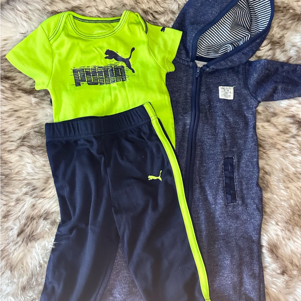Baby Puma Onesie, Bodysuit, and Pants Set